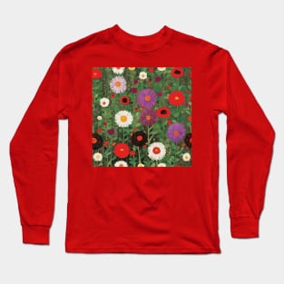 Colorful Flowers in a Garden Long Sleeve T-Shirt